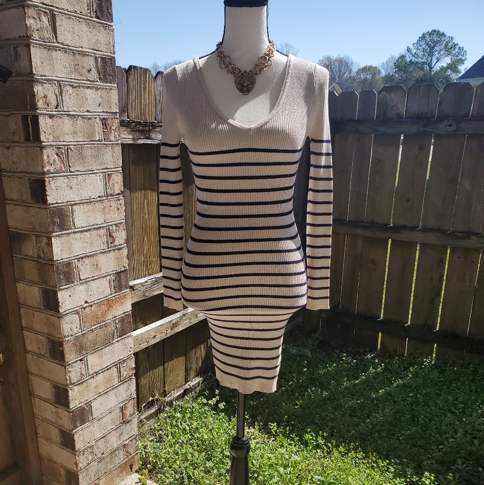 Ribbed Sweater Style Dress